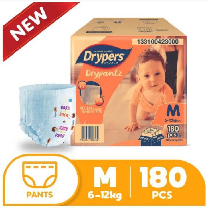 In stock】[Mum's Club Deal] Drypers Drypantz Box M60 / L48 / XL42 / XXL36 (3  packs) | Shopee Malaysia