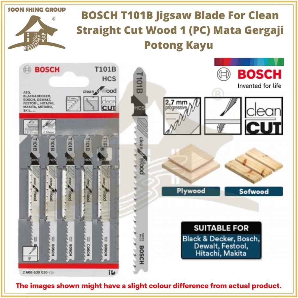 BOSCH T101B Jigsaw Blade For Clean Straight Cut Wood 1 (PC) Mata