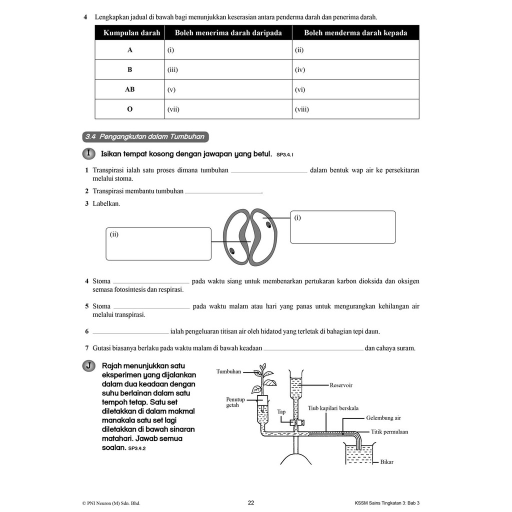 Riang Belajar Kssm Sains Tingkatan 3 Buku Latihan Topikal Nota Shopee Malaysia