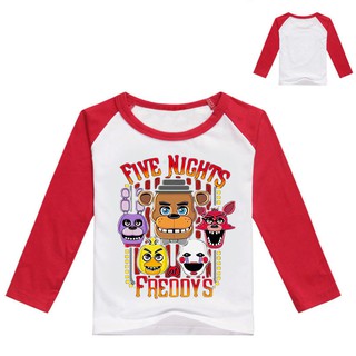 Kid Clothes Girls Boys Tops Tees Fnaf Five Nights At Freddy T Shirt Boy Long Sleeve T Shirt Shopee Malaysia - kids roblox boys girls tops tees clothes five night at freddys shirt five nights at freddy t shirt f