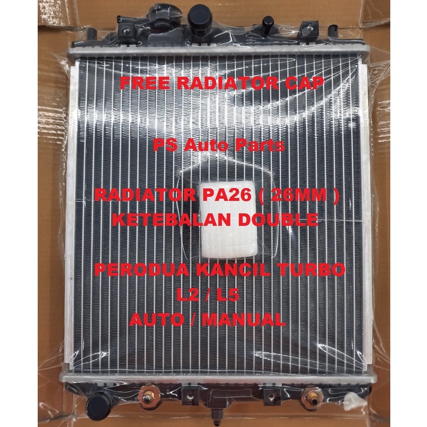 ( FREE CAP ) Radiator Kancil Turbo L2 / L5 Auto / Manual Tangki Air