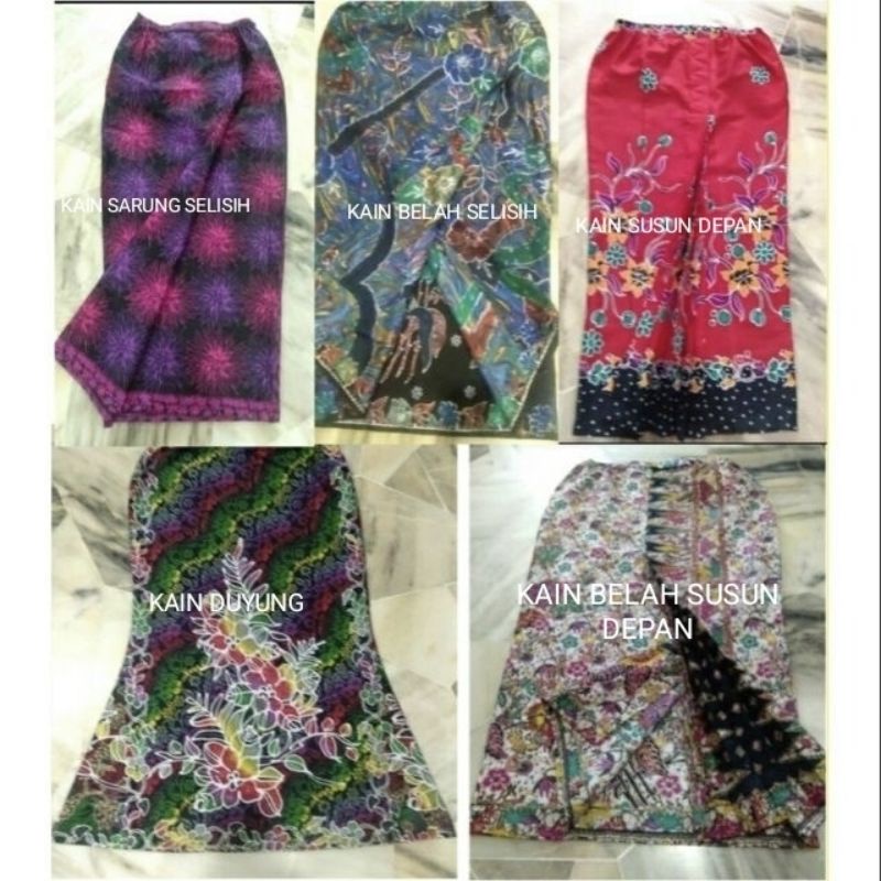 Kain Batik Jahit Pelbagai Fesyen Sarung Selisih Duyung Belah Selisih Susun Kipas Depan Belah Susun Kipas Depan Shopee Malaysia