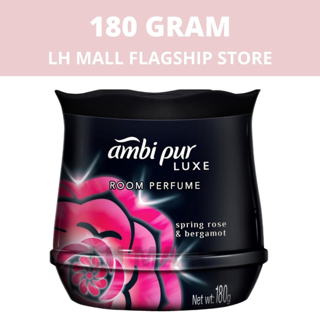 Ambi Pur Luxe Room Perfume Air Refreshing Gel Spring Rose & Bergamot (180g)
