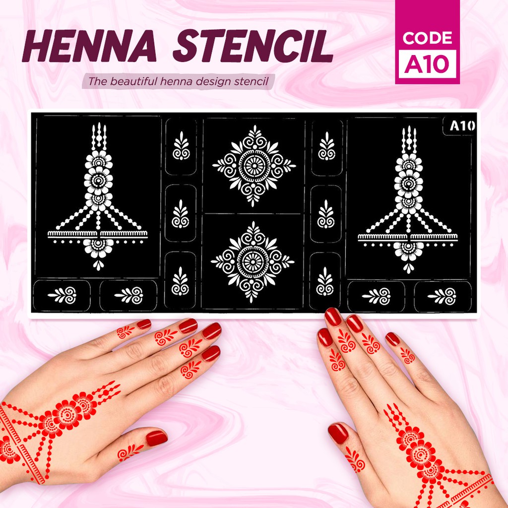 Sticker inai / Sticker Henna / Henna Stencil / Mehndi Stencil NEW