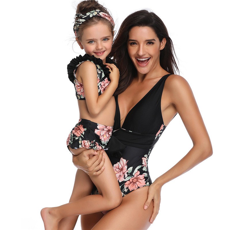 mom and daughter swimwear