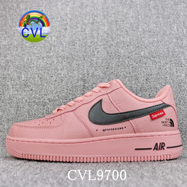 nike air force 1 supreme north face pink