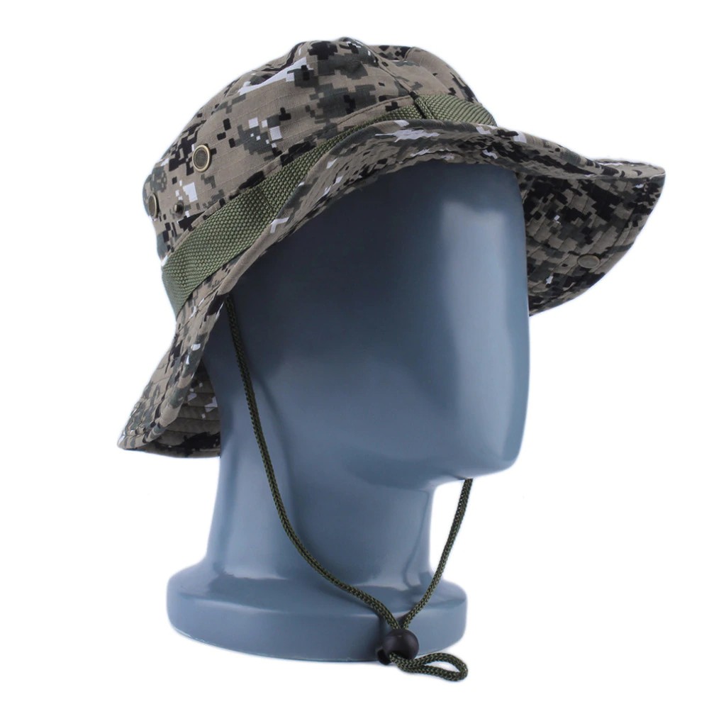 military camo bucket hat