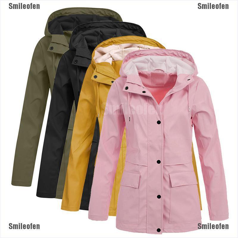 ladies hooded rain mac