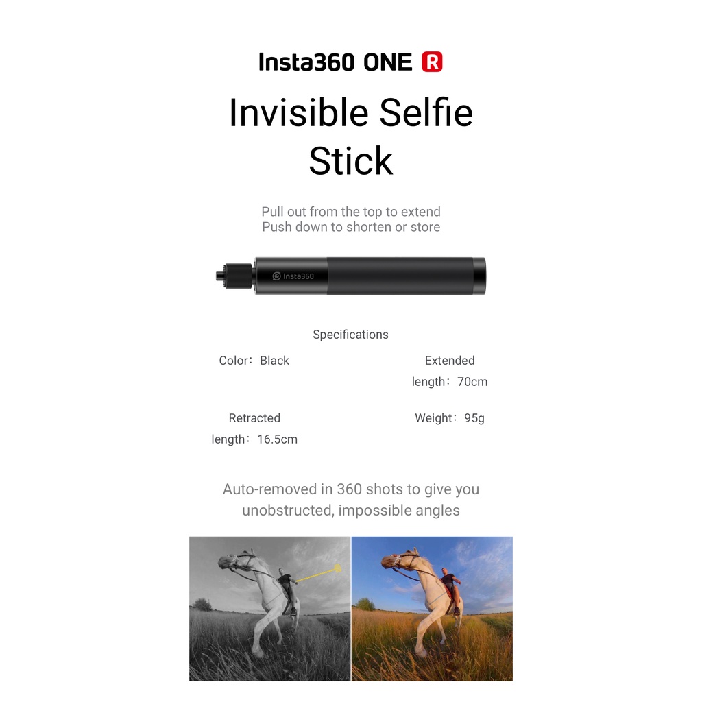 Original Insta360 70cm Invisible Selfie Stick Camera Accessory For Insta360 GO 2/ONE X2/X3/ONE R