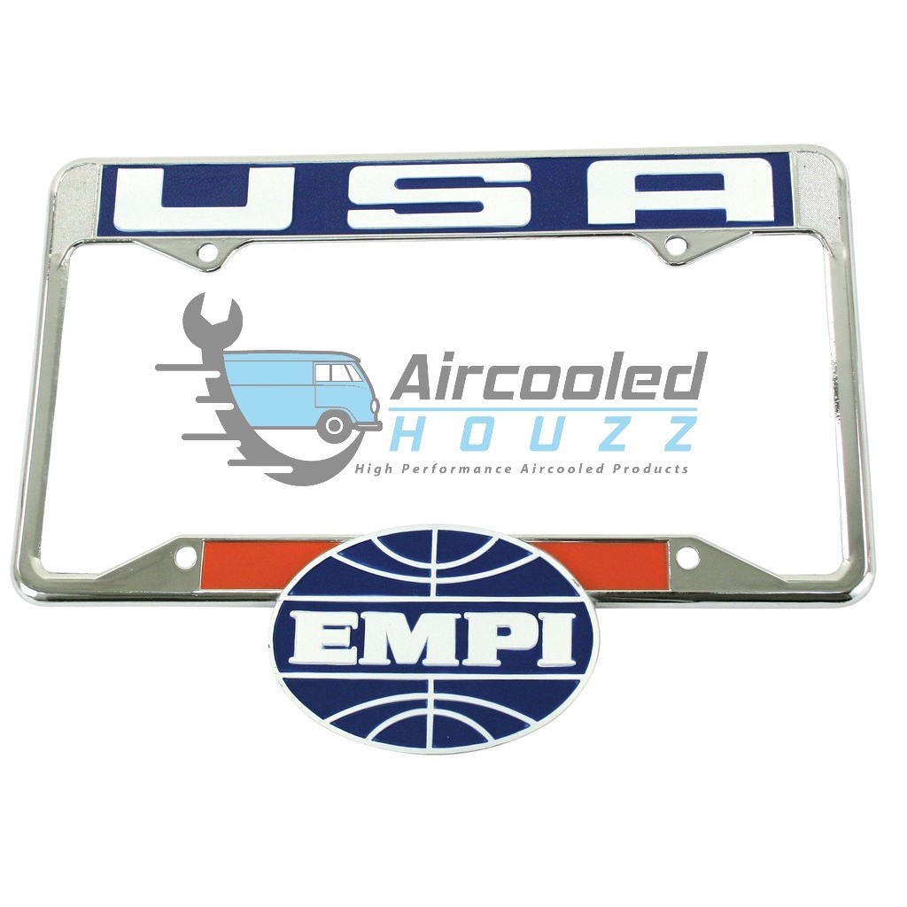 EMPI USA License Plate Frame, Rear Volkswagen Beetle Type 1 VW Classic Bug