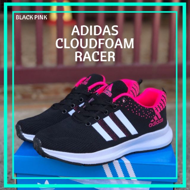 adidas cloudfoam black pink