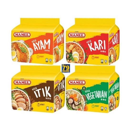 Mamee Premium Instant Noodle AYAM, KARI, ITIK, VEGETARIAN Shopee