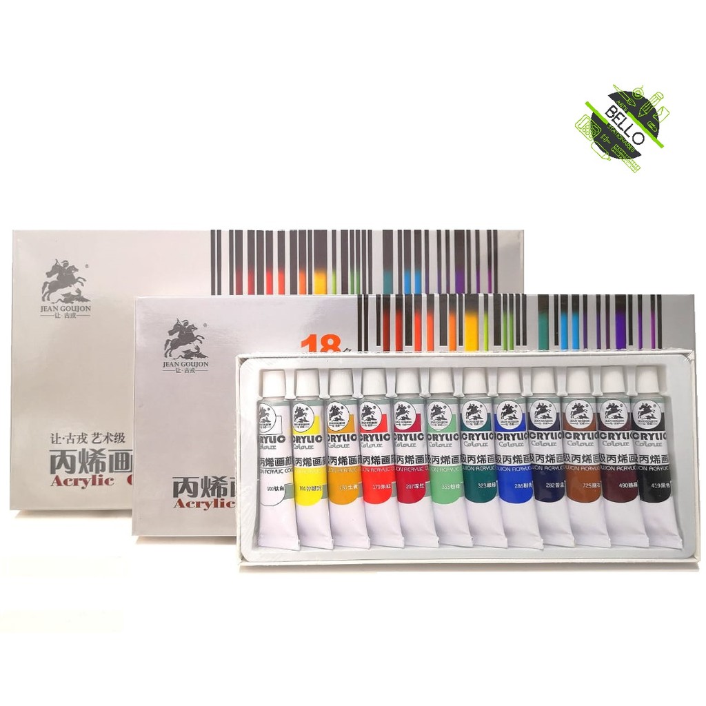 ANNIGONI ACRYLIC COLOUR SET 12ml - 12col/18col/24col (NEW PACKAGING ...