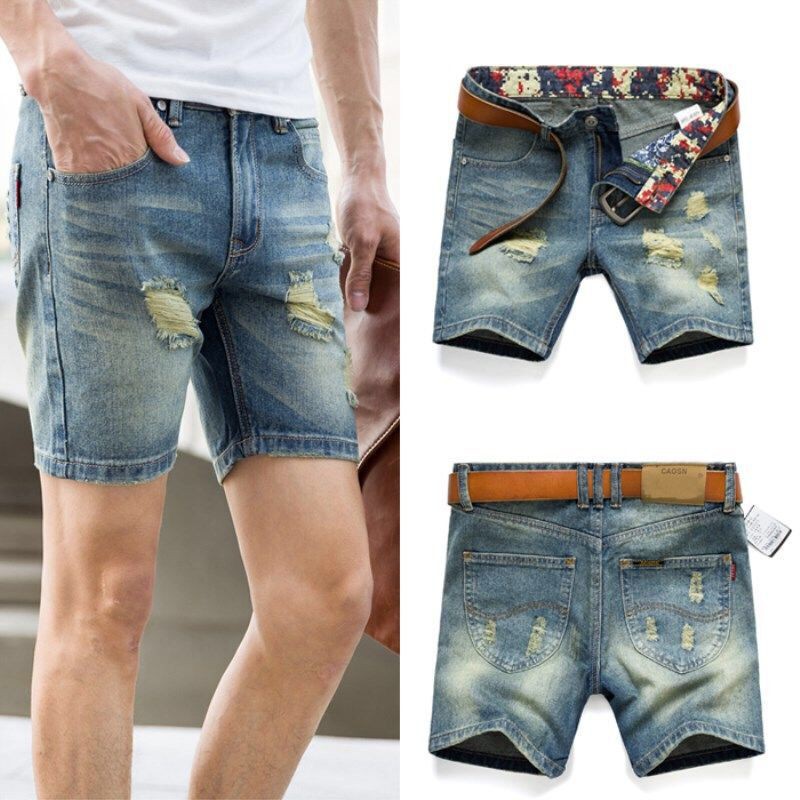 mens short jean shorts