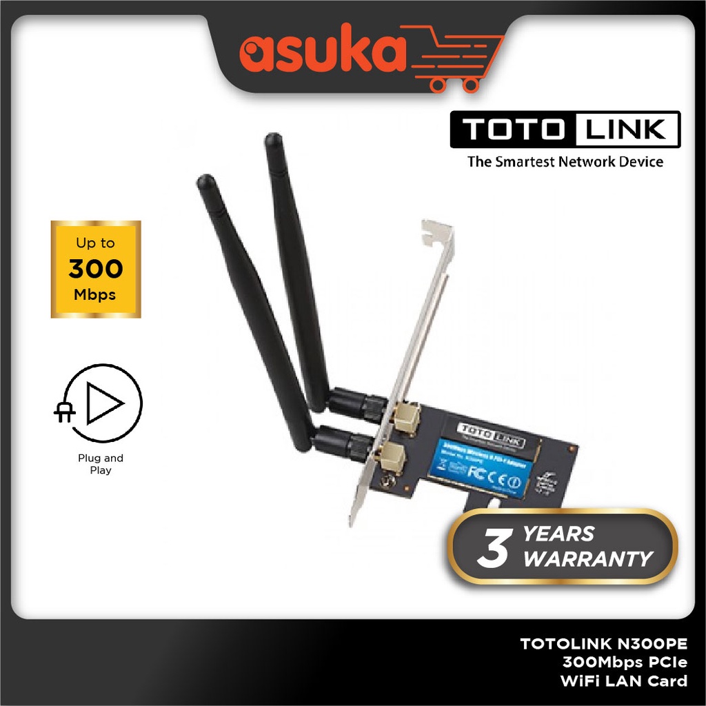 TOTOLINK N300PE 300Mbps PCIe WiFi LAN Card