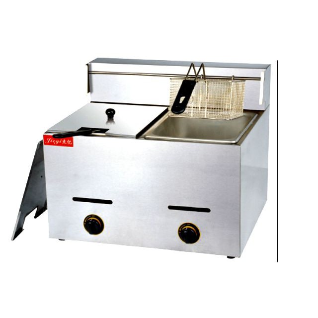 Gas Type Deep Fryer 6l 6l Double Tank Gas Fy 72 Fun Hut