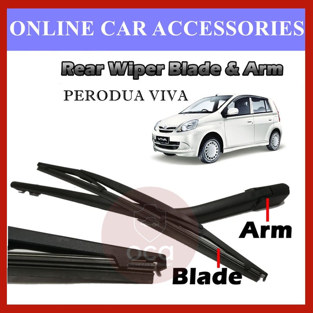 PERODUA VIVA REAR WINDSCREEN WIPER BLADE / VIVA REAR WIPER WITH ARM