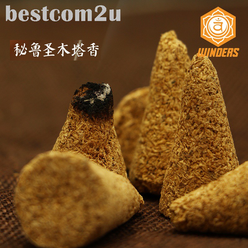 WINDERS 秘鲁圣木塔 清除负能量 Palo Santo Spiritual Incense Cones Meditation & Spiritual Purification Smudge