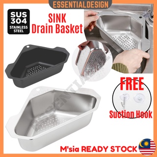 304 Stainless Steel Multi Function Triangle Drain Basket Kitchen Sink