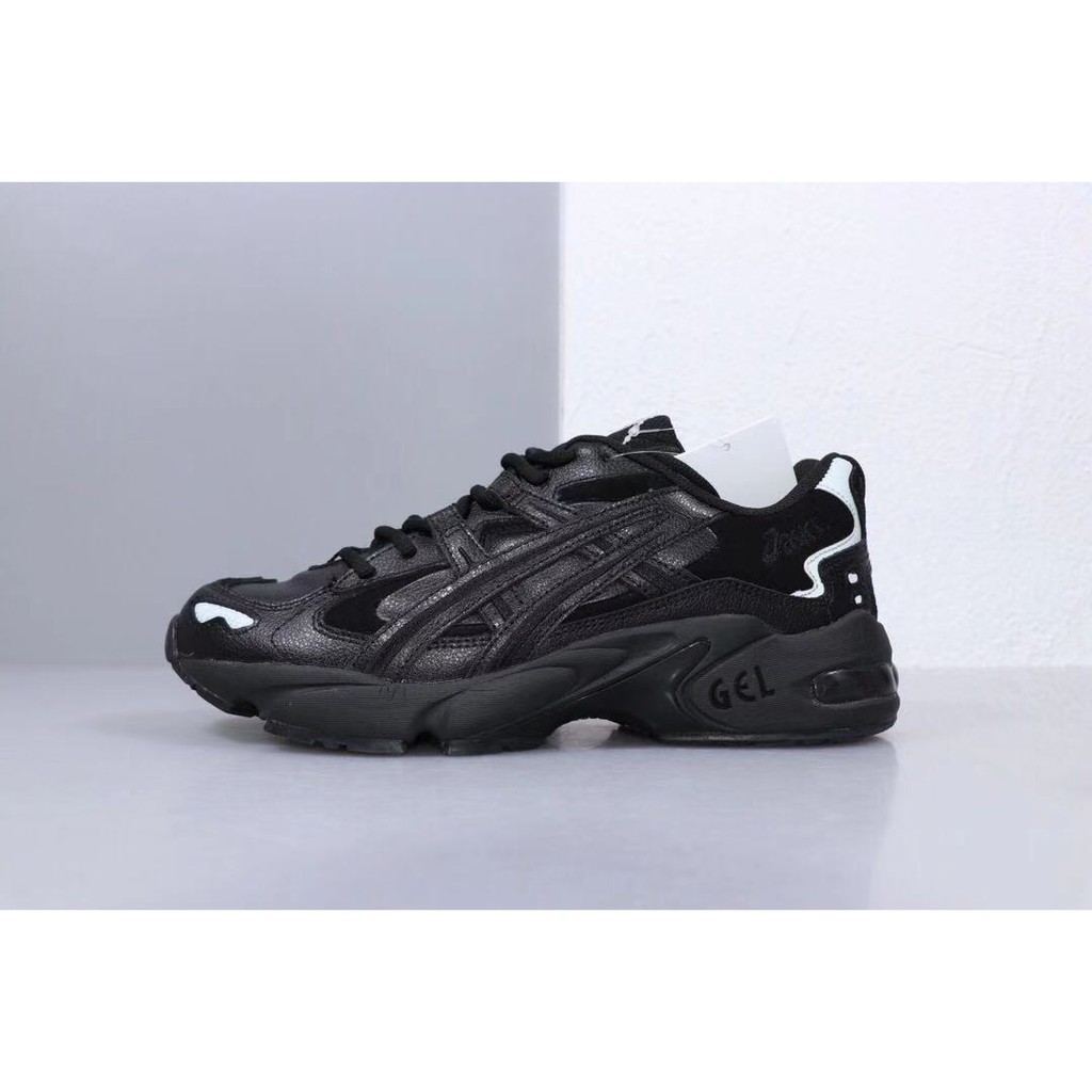 leather asics running shoes