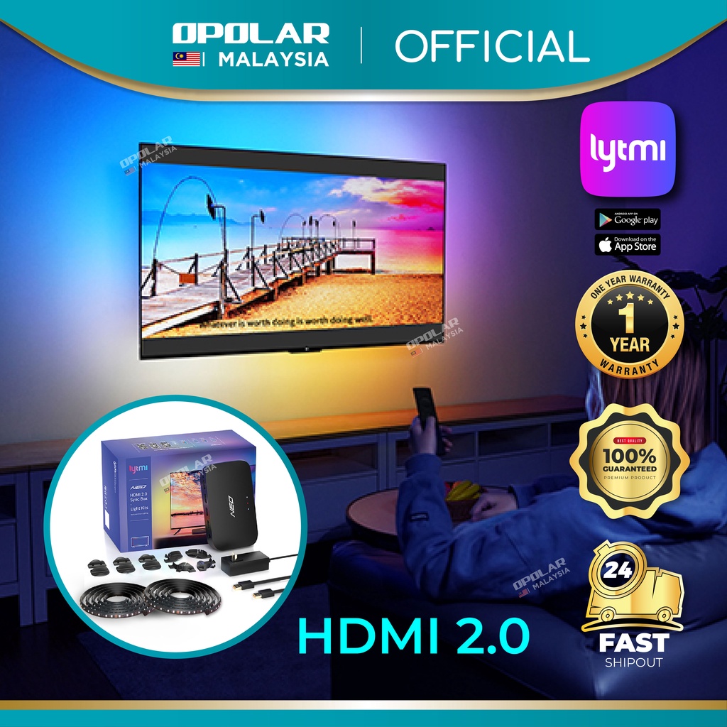 Lytmi Neo Sync Box & TV Backlight Kit - HDMI 2.0 (UK Adaptor) | Shopee ...