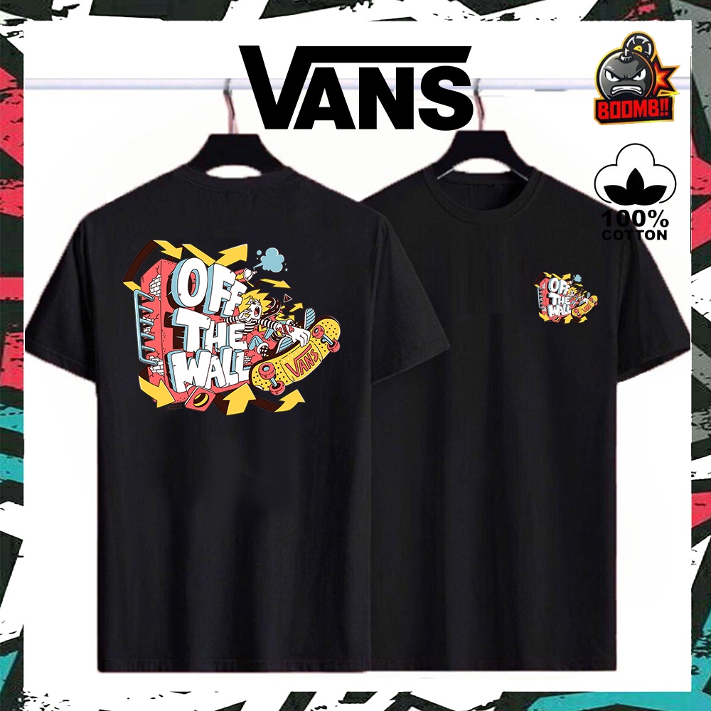 100% PREMIUM COTTON VANS OFF THE WALL SKATER 2 Cotton Tshirt T Shirt Tee Men Women Unisex Baju Lelaki Wanita Perempuan