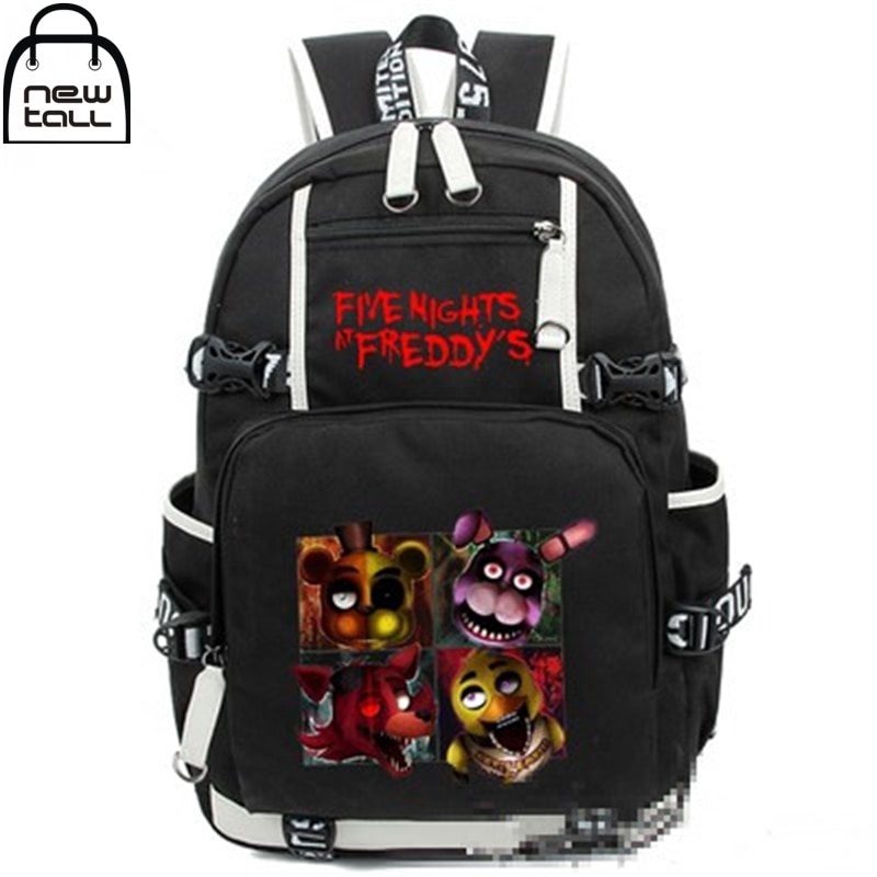 Five Nights At Freddy S Freddy Cartoon Backpack Foxy Bonnie Fnaf - 3 foxy in a bag roblox