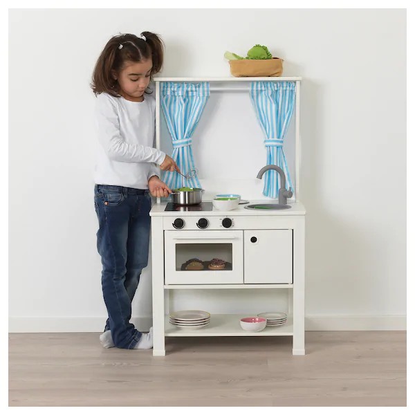 Ikea Spisig Play Kitchen Theatre With Curtains 55x37x98cm Play