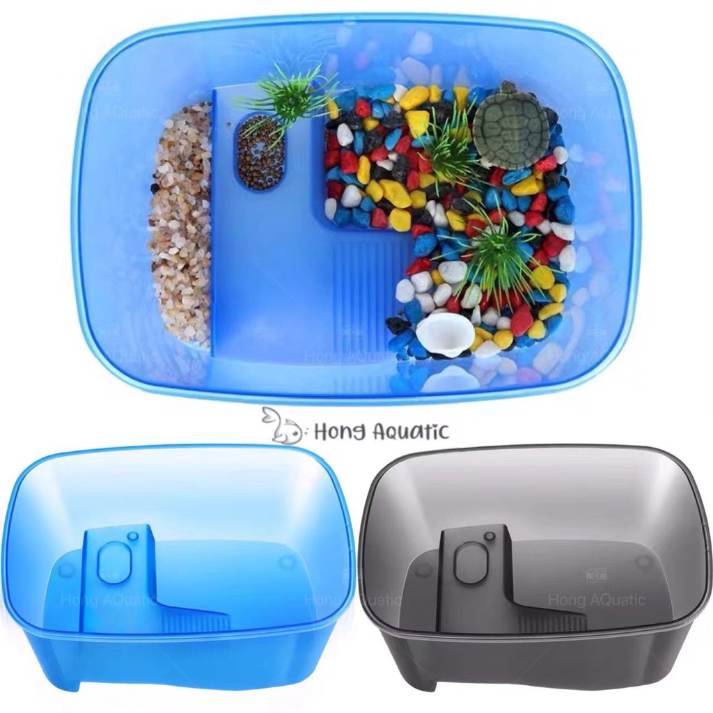 ?Ready Stock?Reptile Turtle Tank Tortoise Vivarium Box S/M/L/XL size Aquarium Tank Feeding Box