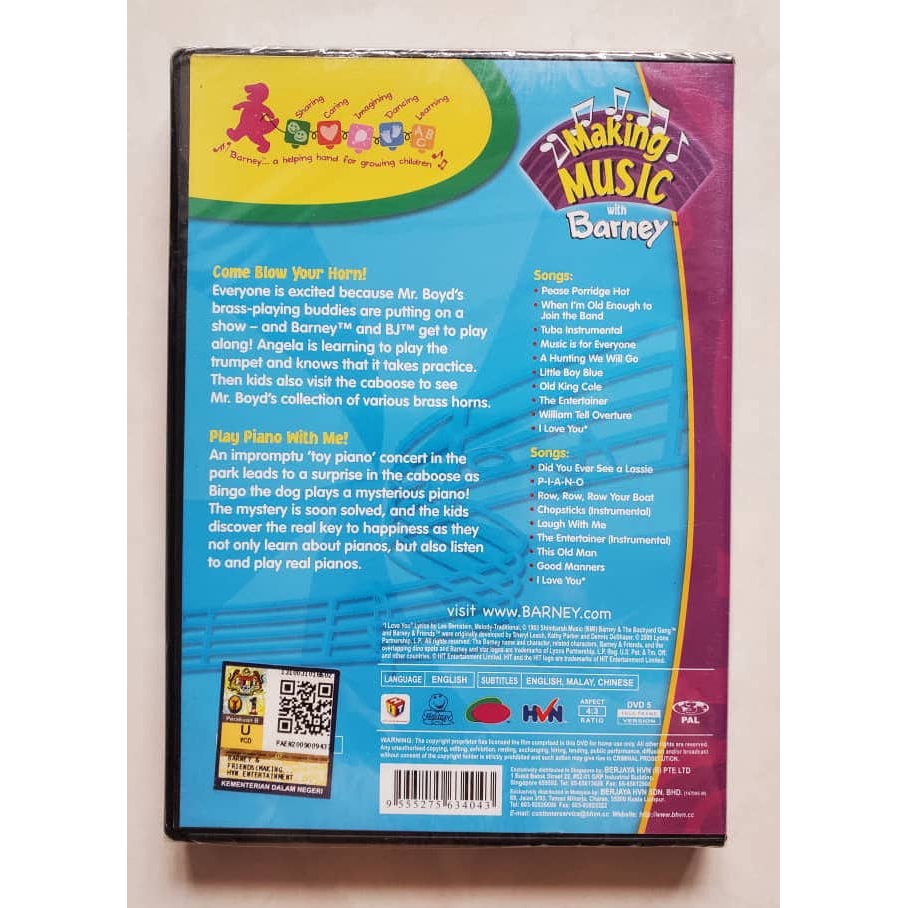 Barney Dvd Making Music With Barney Shopee Malaysia