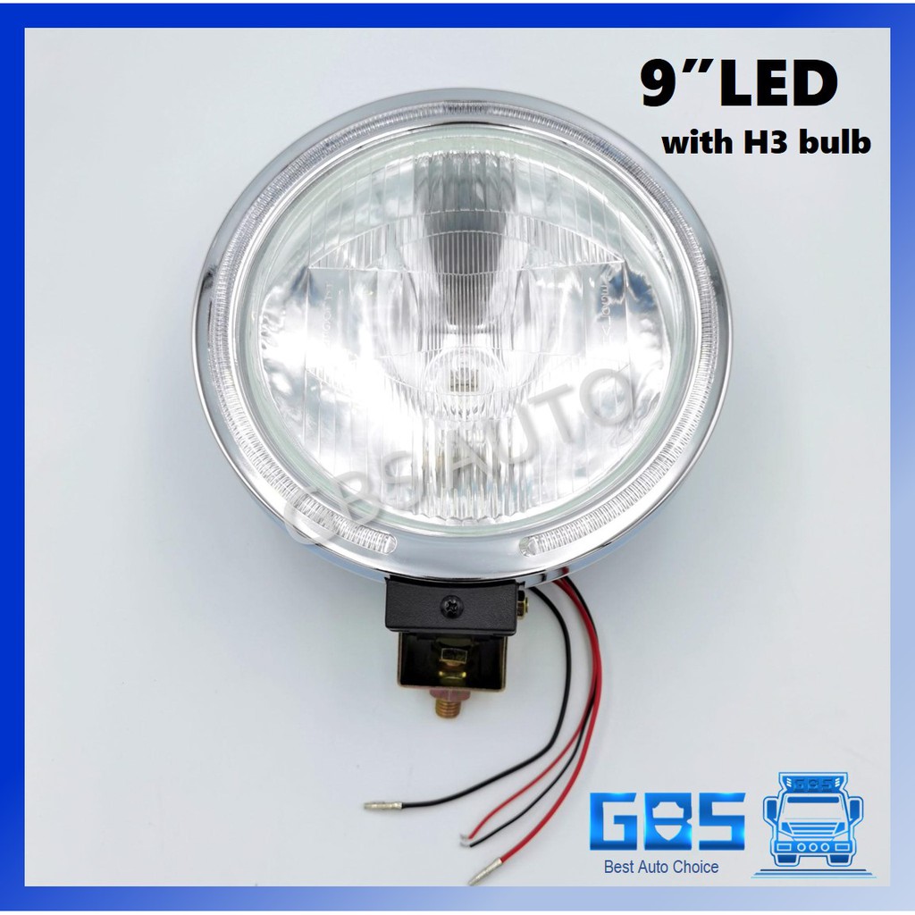 Gbs Truck Lori Halogen Spotlight Sport Light 24v White Yellow Led 9inch Round Supersport H3 Big Fog Lamp Lori Aksesori Shopee Malaysia