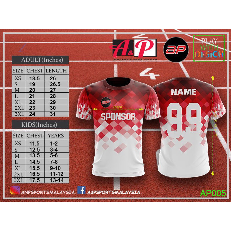 Jersey Team Full Sublimation Nama Nombor Logo Shopee Malaysia