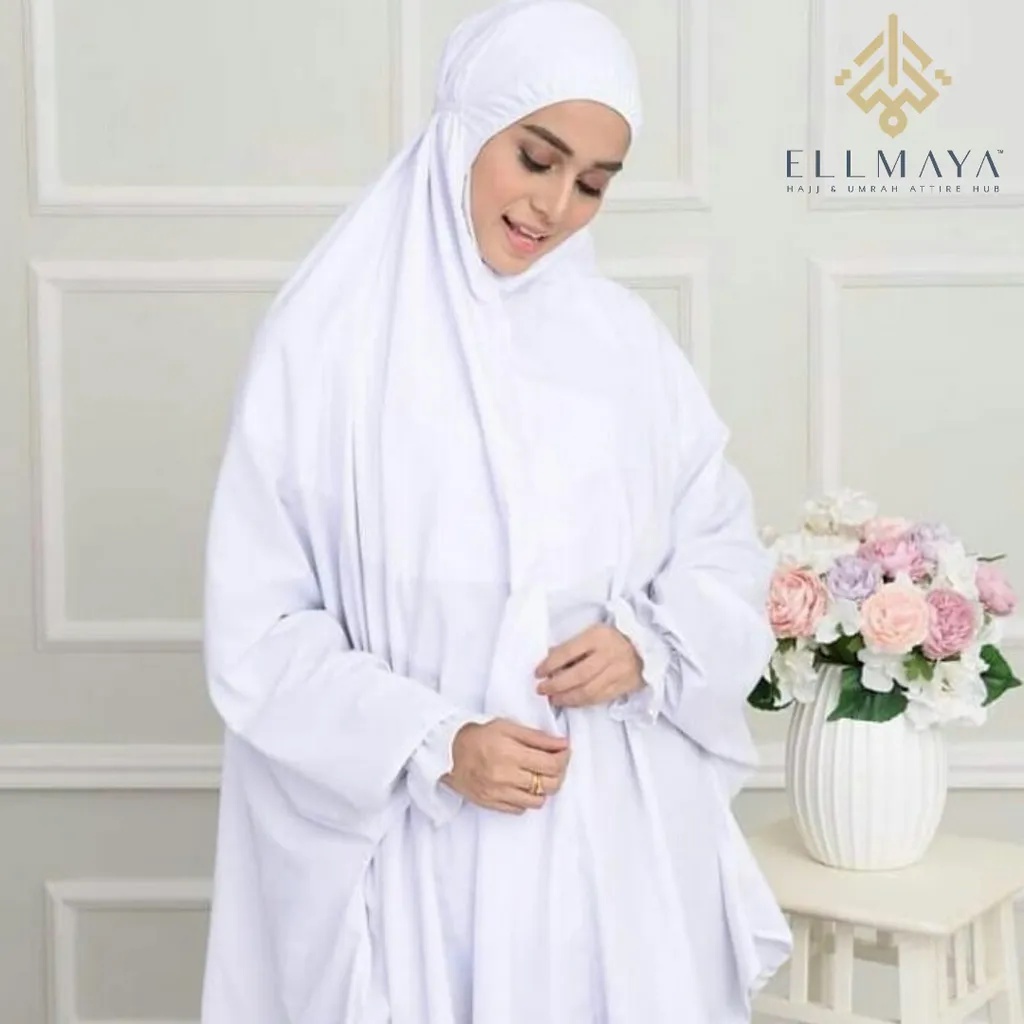 ELLMAYA: Mini Telekung Jamrah Putih | Shopee Malaysia