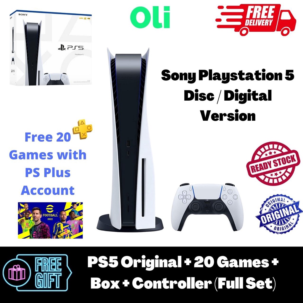 SONY PlayStation 5 PS5 Disc / Digital Physical Standard Game Edition ORIGINAL + Controller + 20