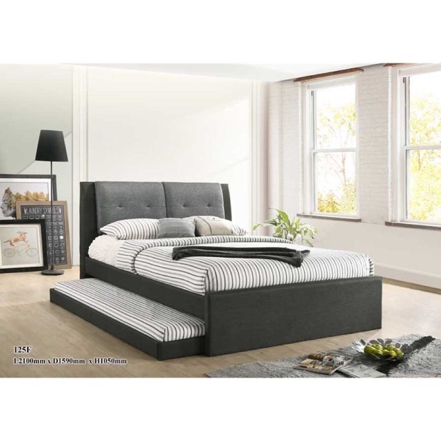 Miga Furniture Queen Bed Single Pull, Is Double Bed Queen Size