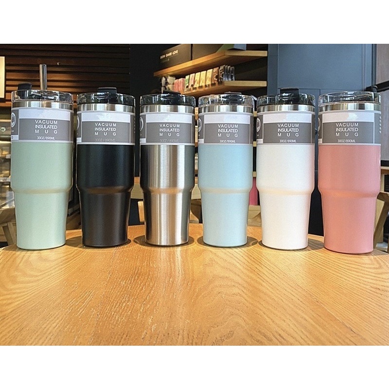 Full Set 304 Stainless Steel Thermos Tumbler Korean Macaron Mug Cup