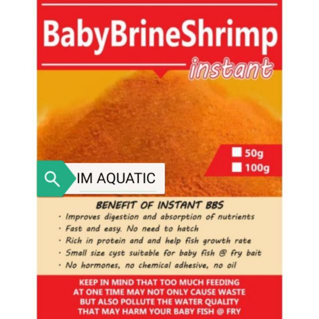 [READYSTOCK] [PROMO] Instant Dry Artemia BBS Kering Fish Food/Fry baby