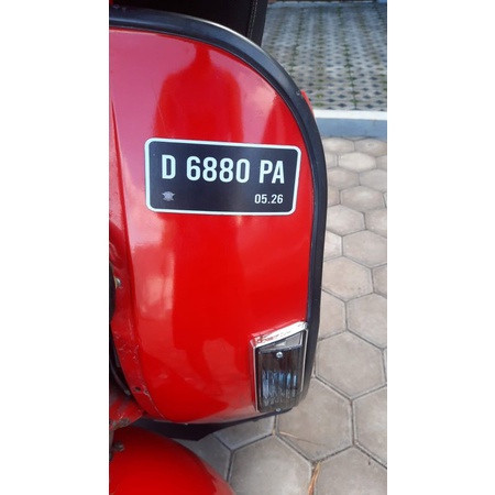Vespa Magnetic Number Plate  Shopee Malaysia
