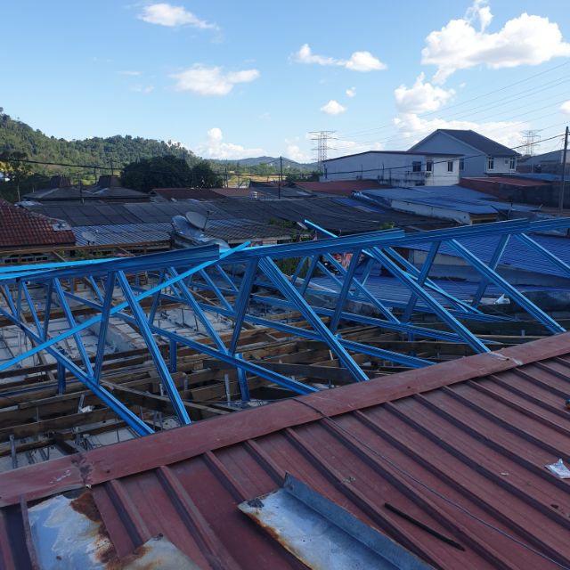 Besi C Channel C Section Dan Batern Roof Truss Kekuda Besi Bumbung Atap Besi Rumah Murah Siap Hantar Shopee Malaysia