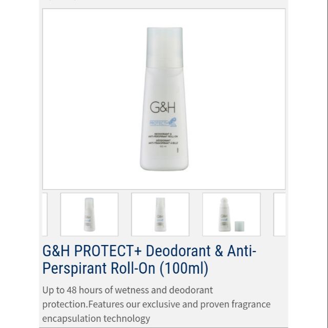 G&H PROTECT+Deodorant & Anti Perspirant RollOn 100ml Shopee Malaysia