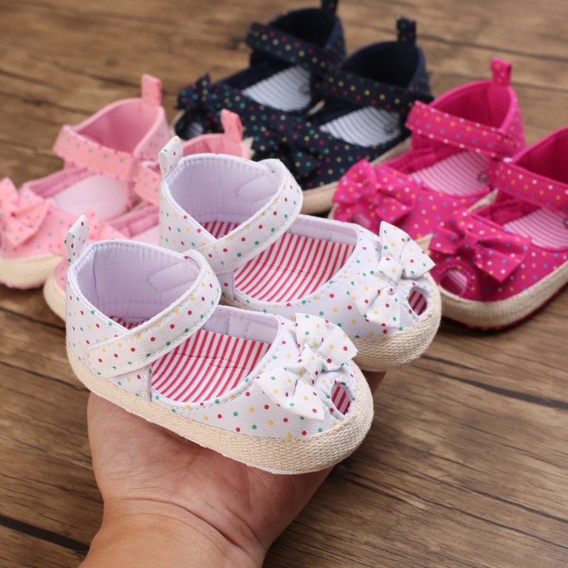 Estamico Baby Girls Bowknot Princess Shoes Toddler Infant Soft Sole Mary Jane Sneakers 