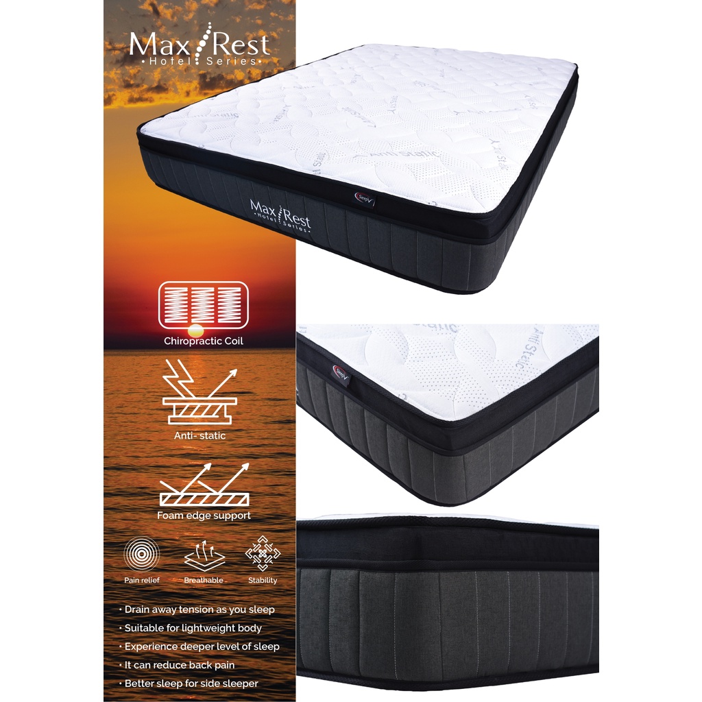 SleepV Max Rest Mattress Chiropractic Coil + AntiStatic Function 11" Single/Super Single