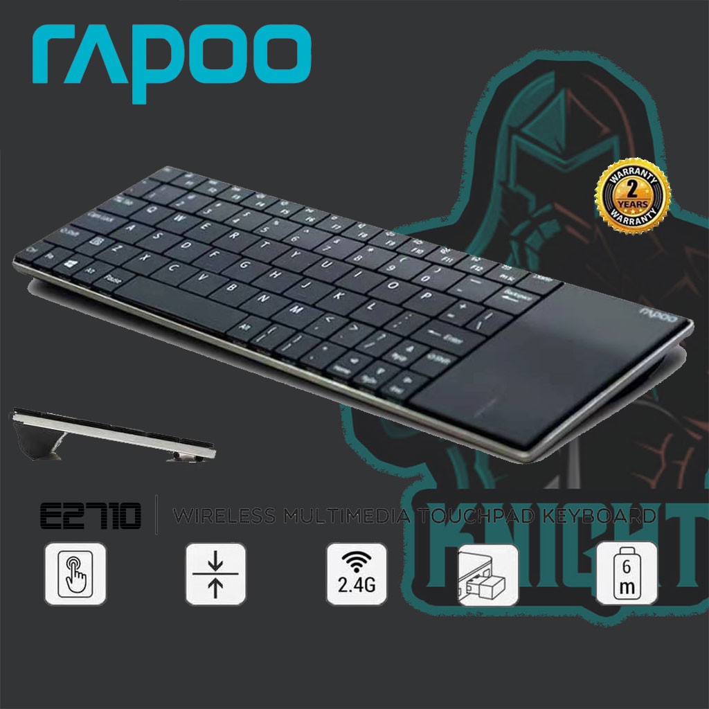 Rapoo E2710 Wireless Multimedia Touchpad Keyboard Shopee Malaysia