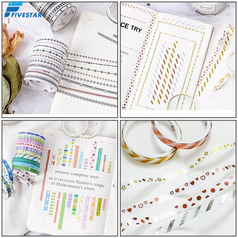 Basic Slim Masking Tape Set Scrapbooking Lovely School Supplies