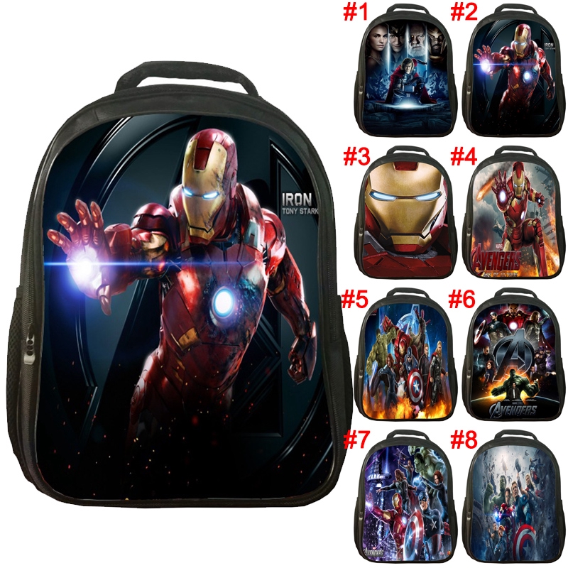 Marvel Avengers Iron Man 3d Backpack Waterproof School Travel Notebook Rucksack Book Bag Shopee Malaysia