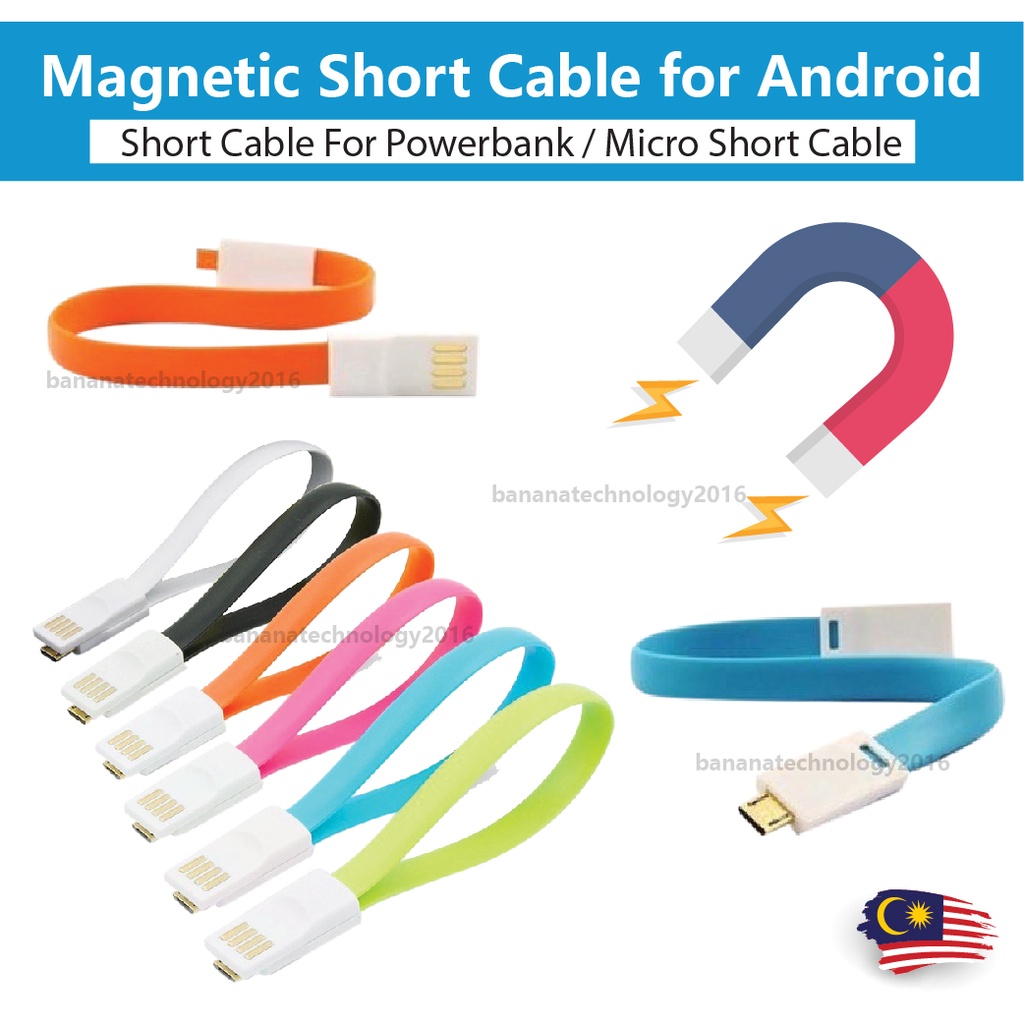 [Ready Stock] Magnetic Short Cable for An-/driod / Short Cable For ...