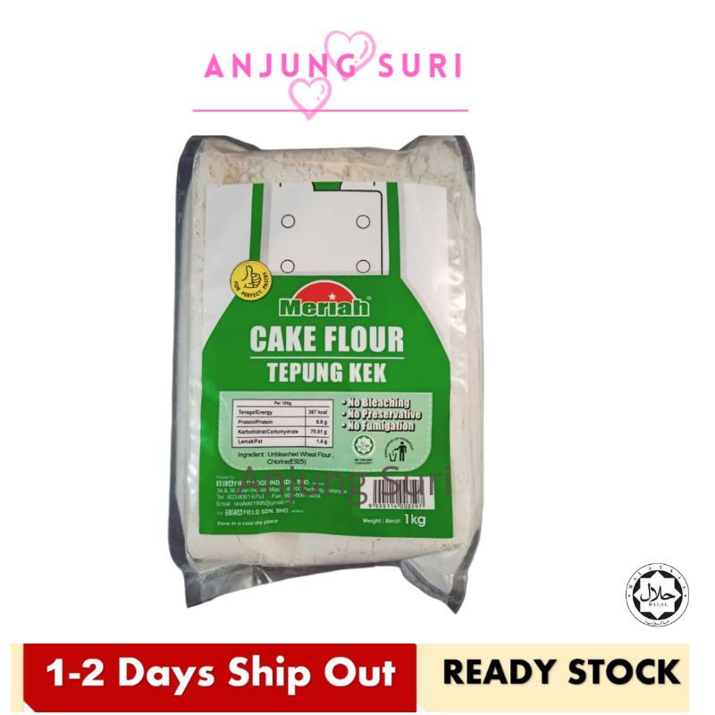 Bgcw Pelbagai Pilihan Tepung Jenama Meriah Bread Flour Wholemeal French Biscuit Cake Japanese Style Flour Shopee Malaysia