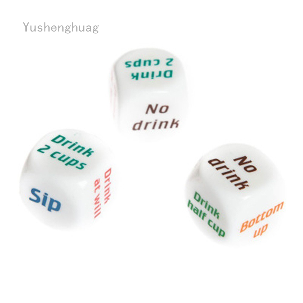 Yushenghuag Dice Drinking Dice Coloring English Pub Toys Wine Goods Wine Order Dice Mora Trend Dice English Games Decider Shopee Malaysia