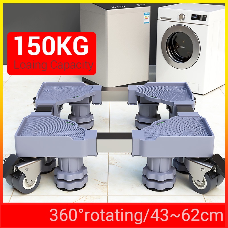 150KG Washing Machine Stand Adjustable Wheel Base Fridge Stand