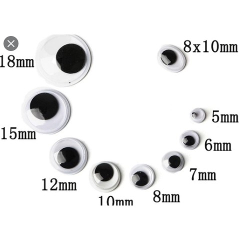 Mini Wiggle Eyes Black Small Plastic Round Moving Googly Eyes for Children School Classroom Arts & Crafts Models 3mm ZHONGJIUYUAN 2000 Piece 